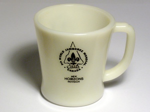 Front of mug, showing the WJ'55 emblem